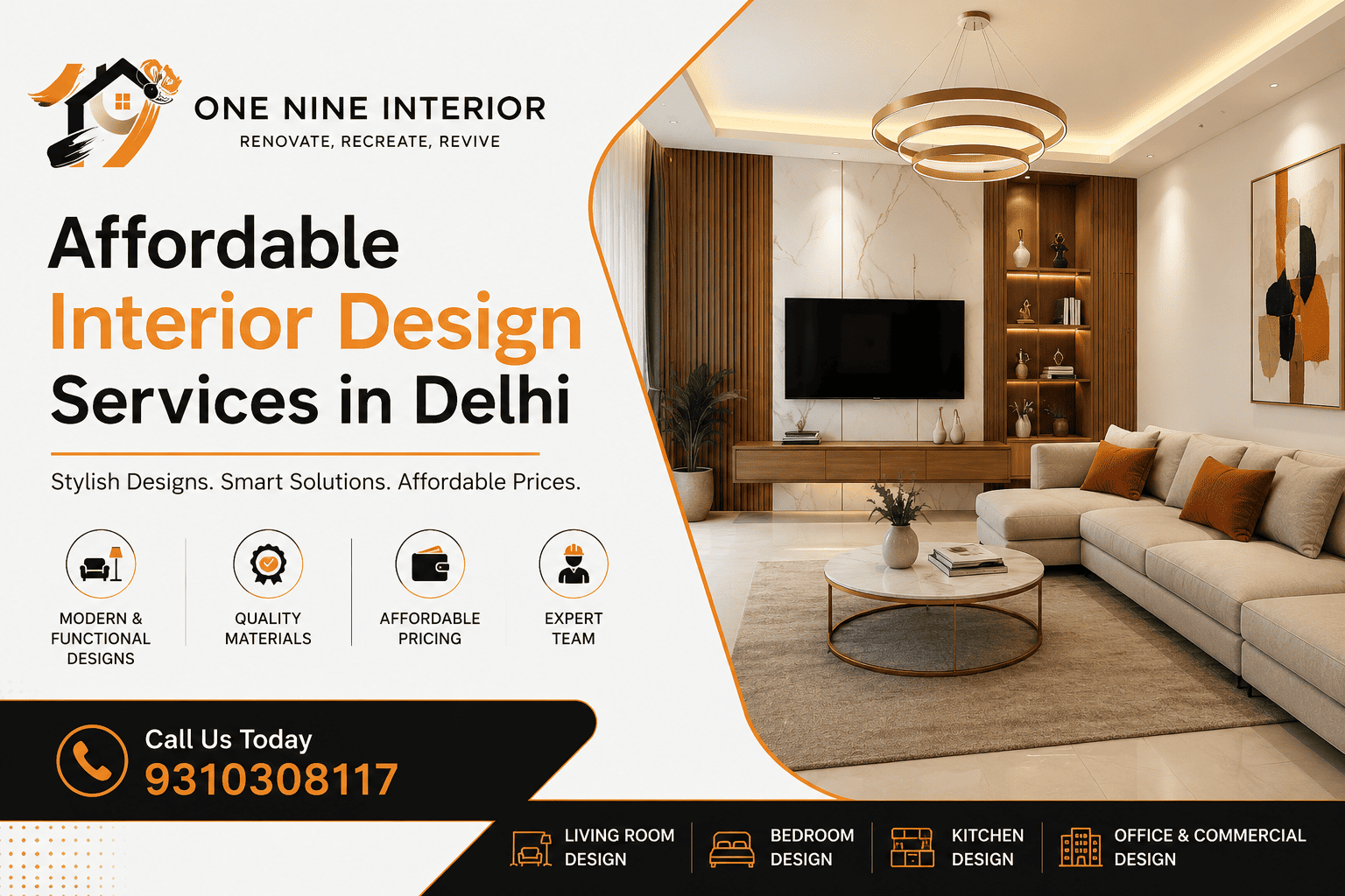 Affordable Interior Design Services in Delhi – Complete Guide for Budget-Friendly Homes